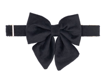Black Velvet Lady Dog Bow Tie Collar