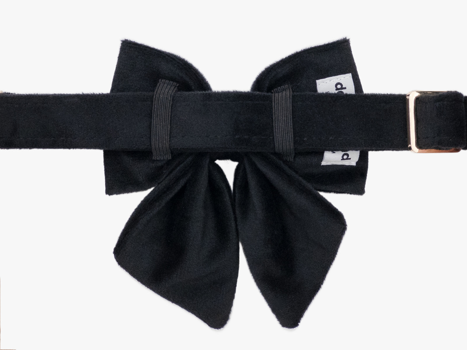 Black Velvet Lady Dog Bow Tie Collar