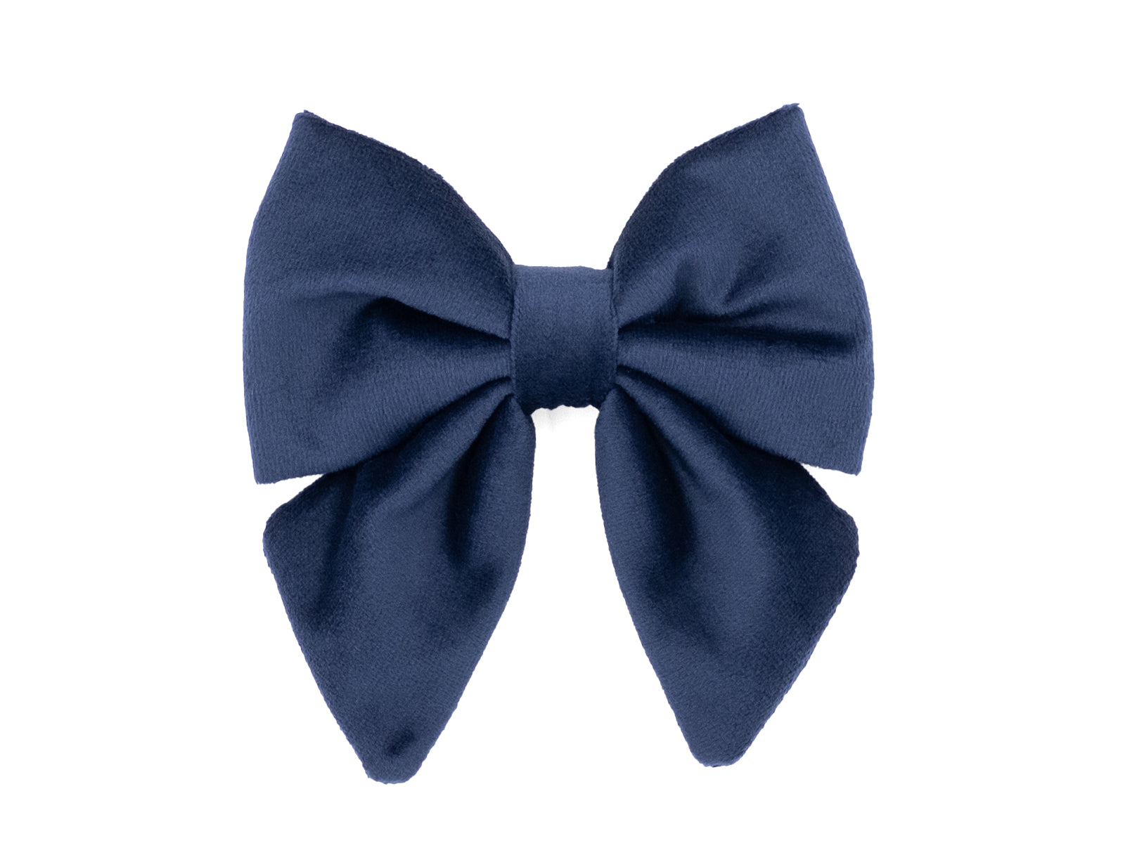 Navy Blue Velvet Lady Dog Bow Tie