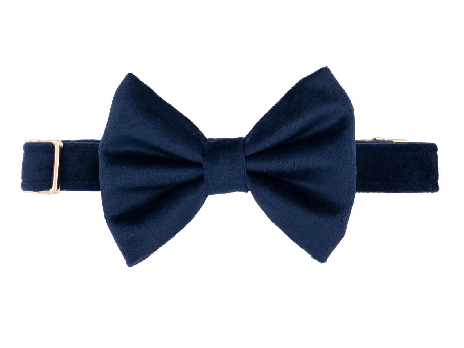 Navy Blue Velvet Dog Bow Tie Collar