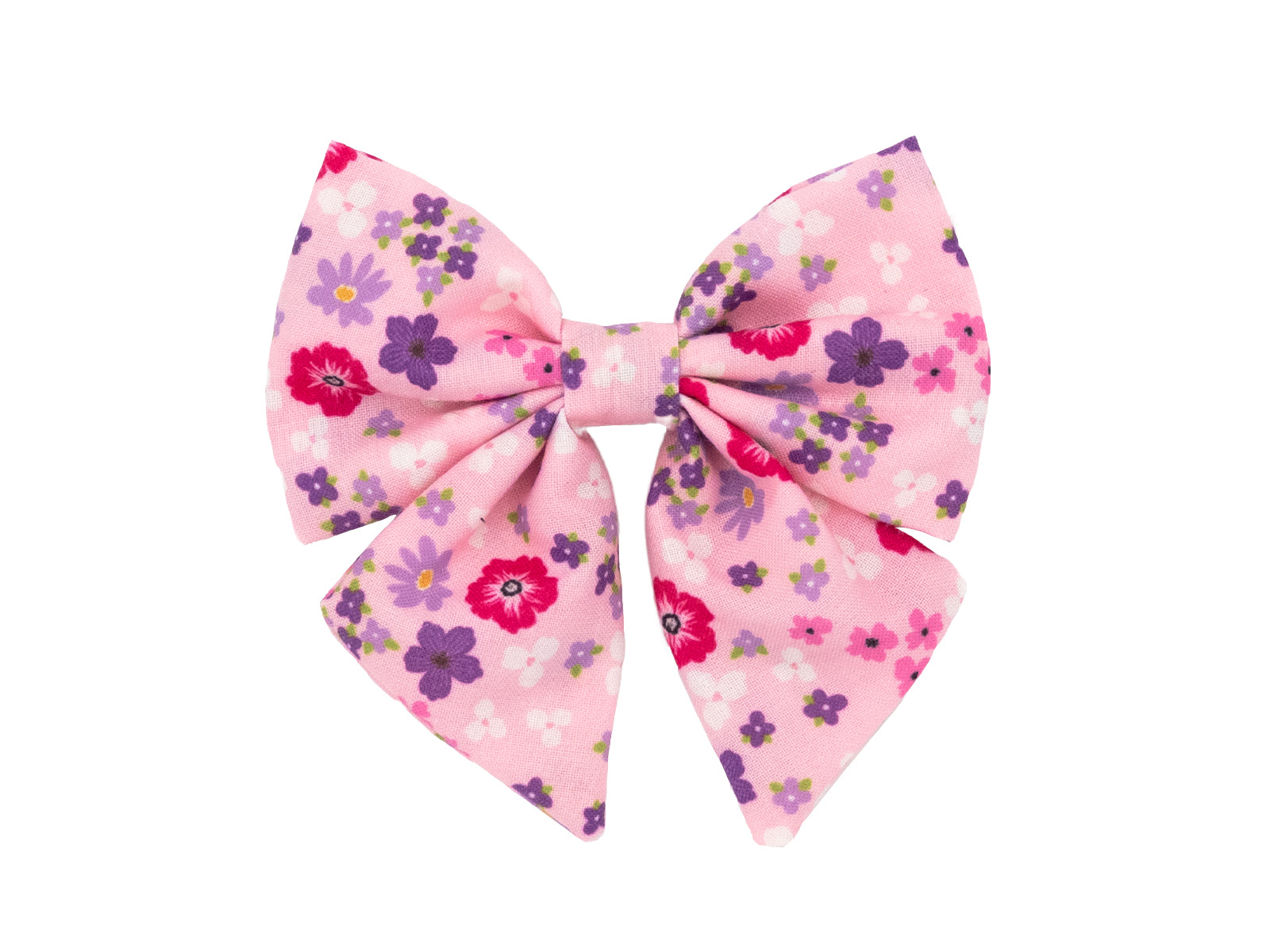 Soft Pink Petal Floral Lady Dog Bow Tie