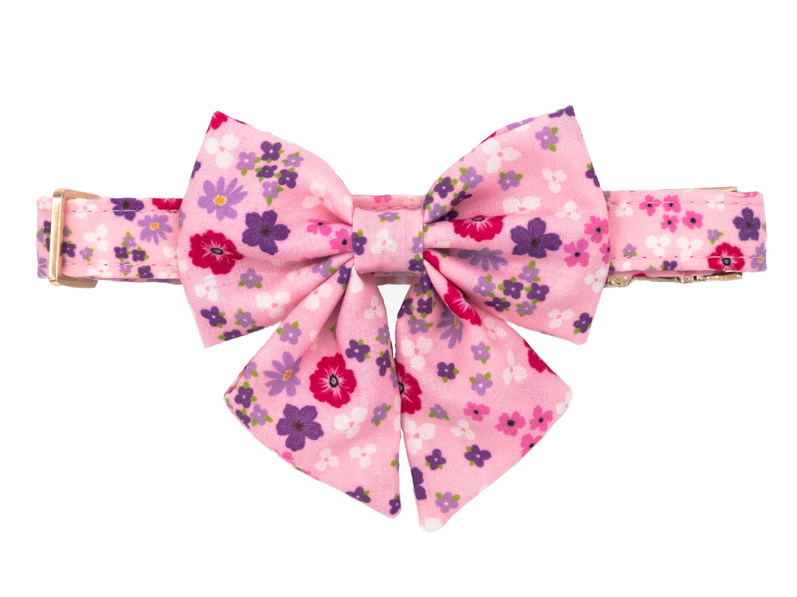 Soft Pink Petal Floral Lady Dog Bow Tie Collar