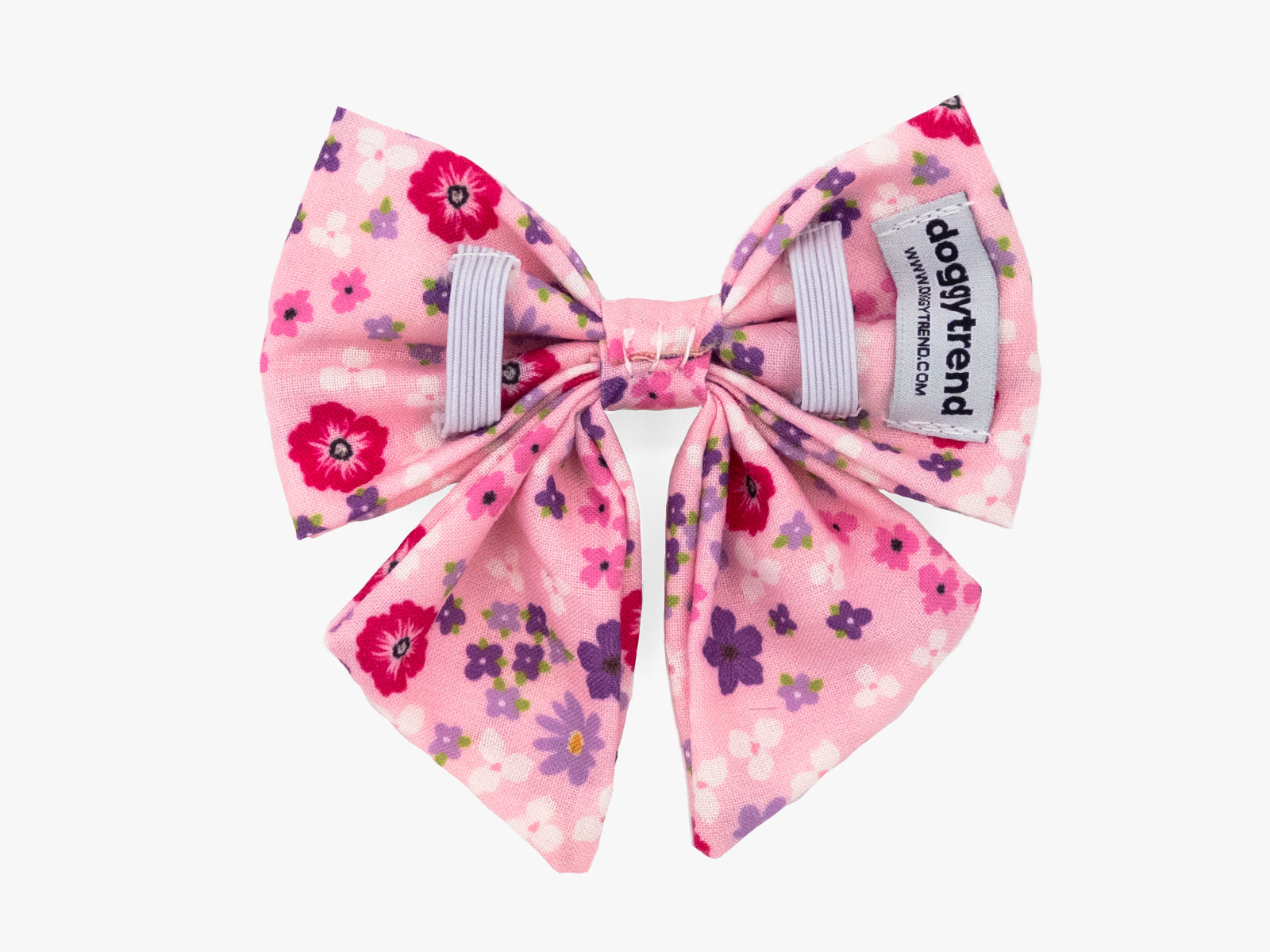 Soft Pink Petal Floral Lady Dog Bow Tie