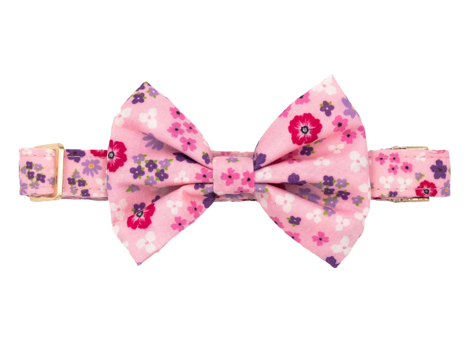 Soft Pink Petal Floral Dog Bow Tie Collar