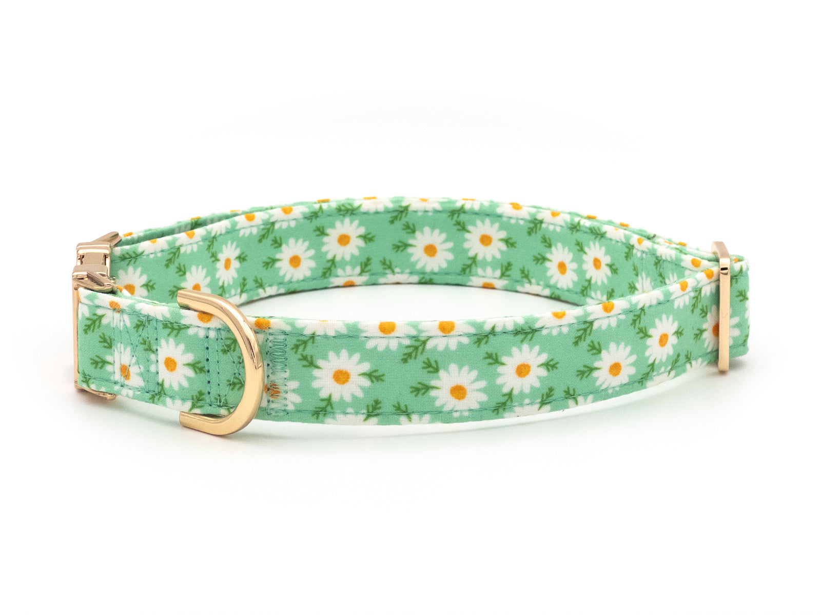 Daisy Meadow Green Dog Collar