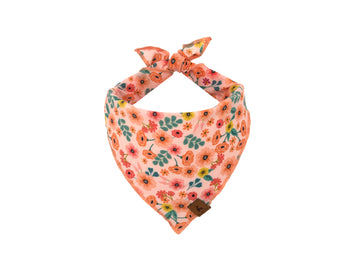 Peach Floral Dog Bandana