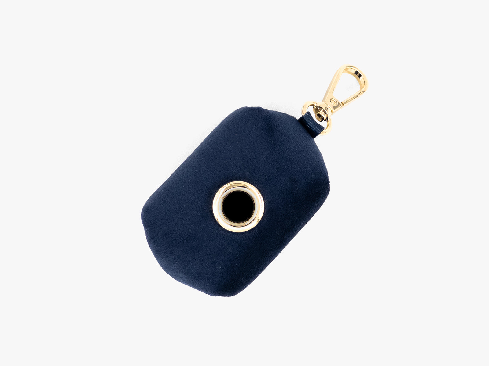 Navy Blue Velvet Dog Waste Bag Holder