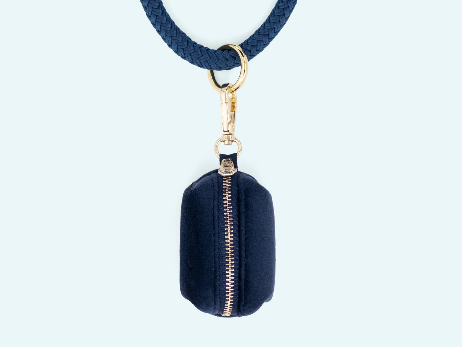 Navy Blue Velvet Dog Walk Set