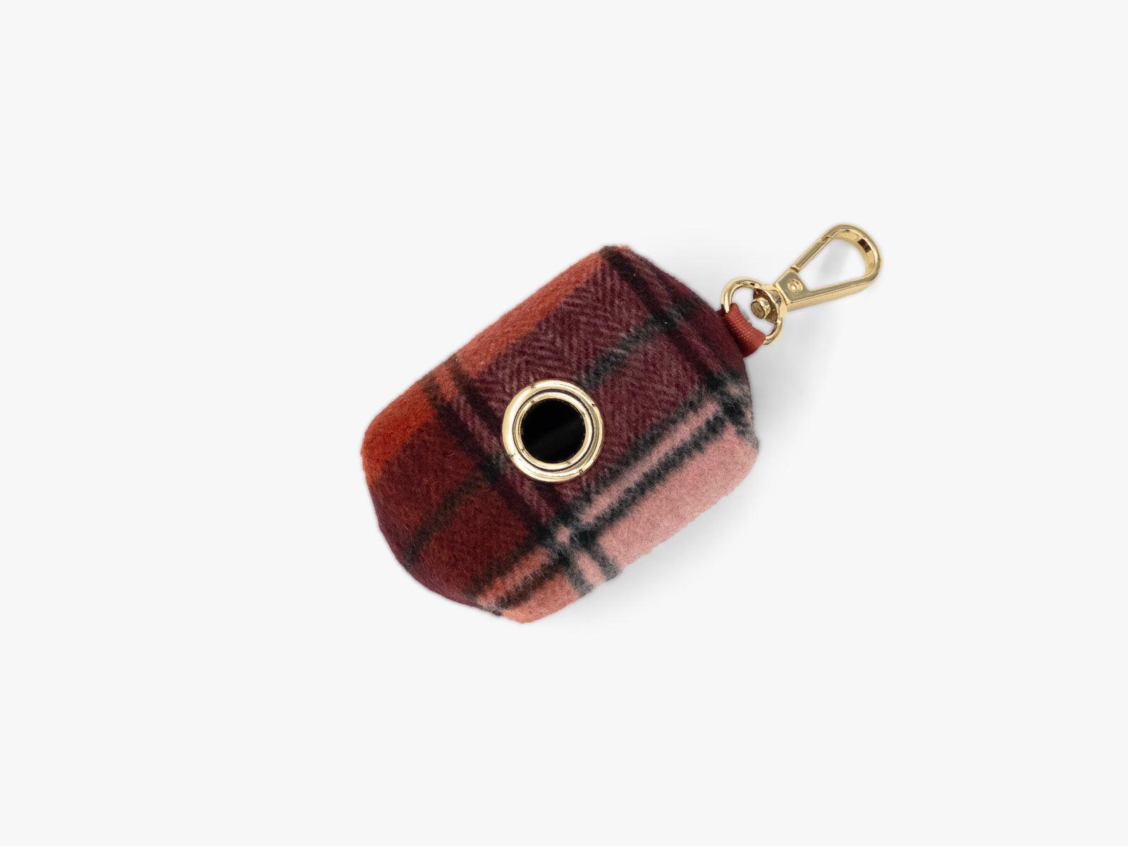 True North Orange Plaid Flannel Dog Waste Bag Holder