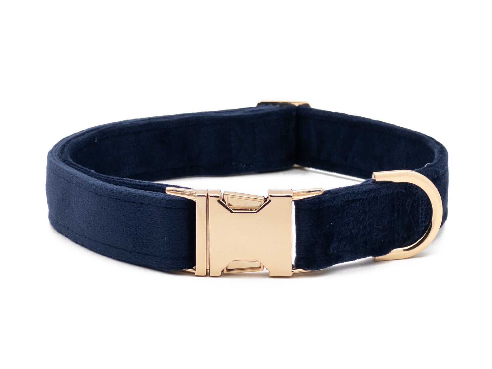 Navy Blue Plush Dog Collar