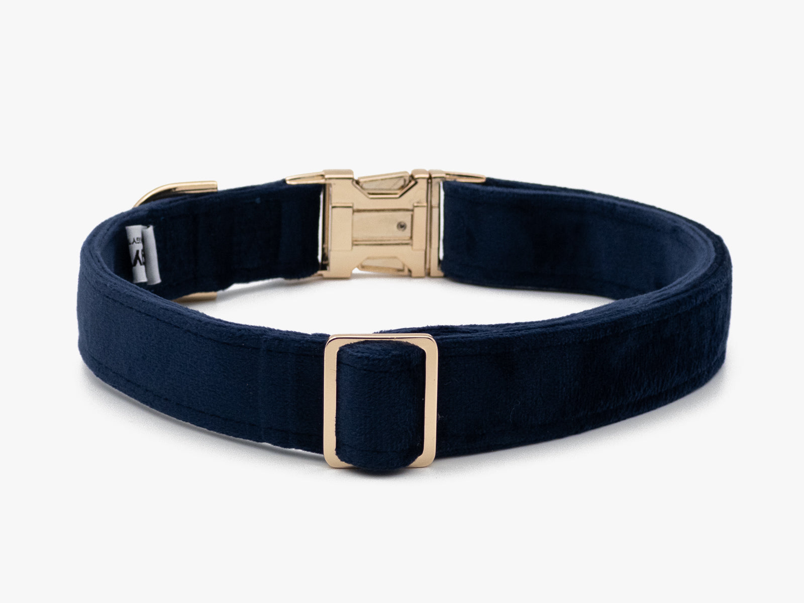 Navy Blue Plush Dog Collar