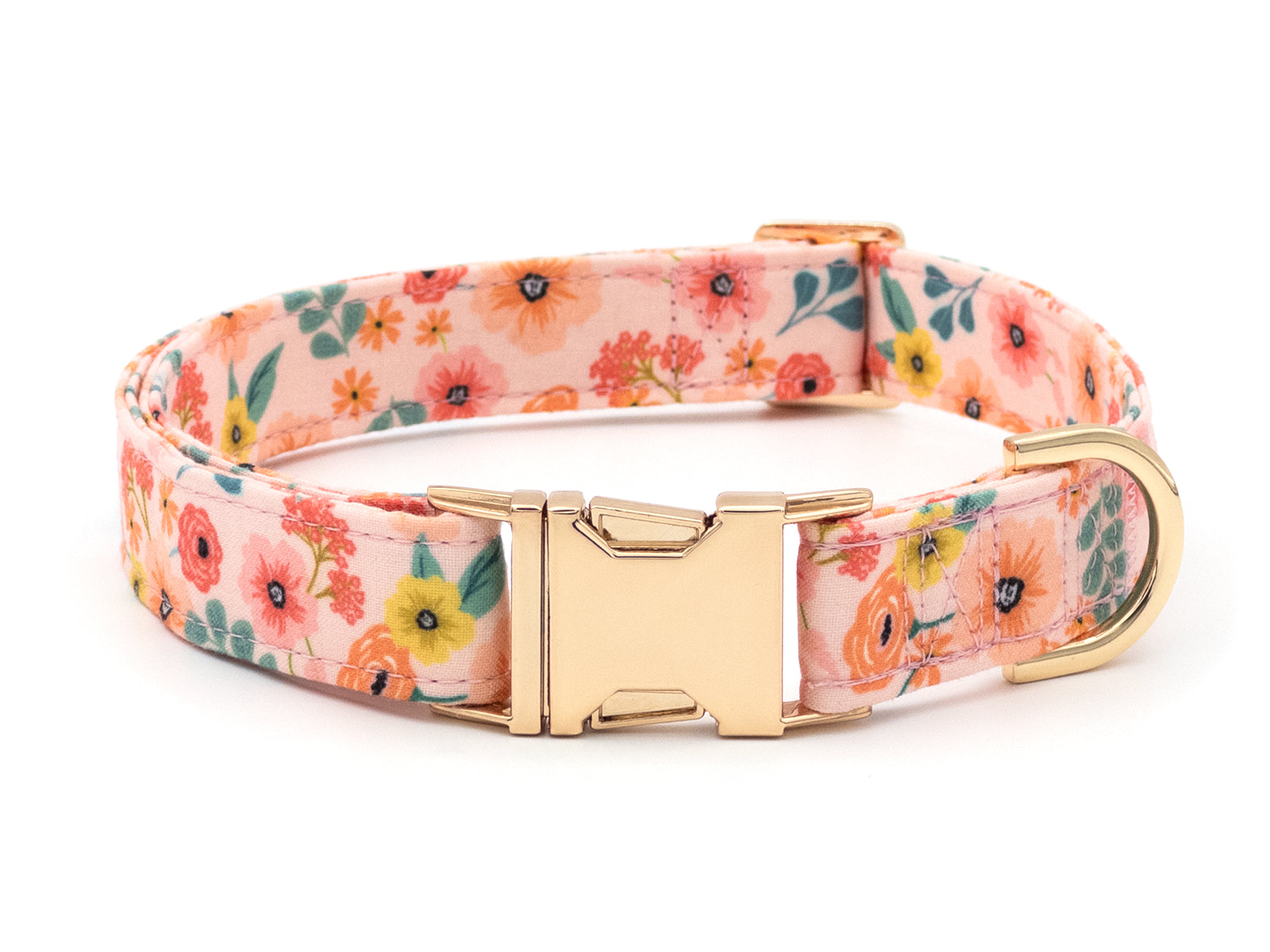 Peach Floral Dog Collar