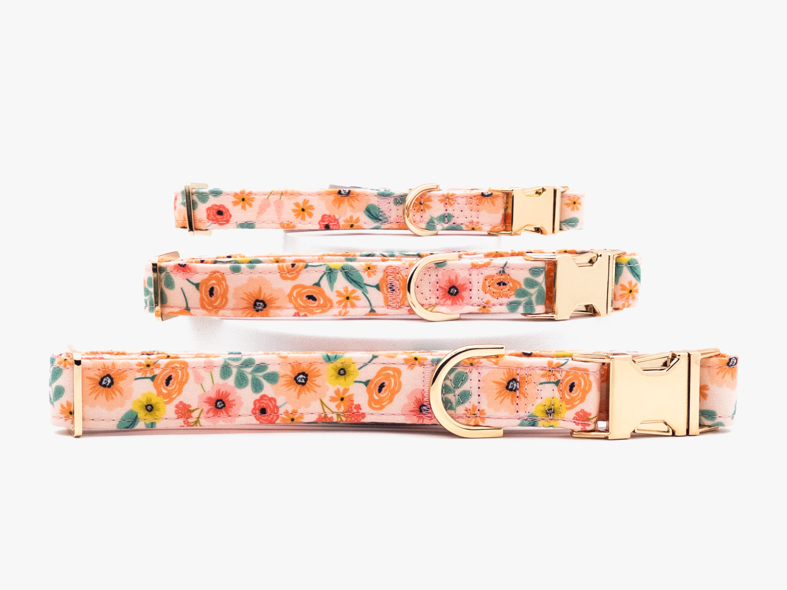 Peach Floral Dog Collar