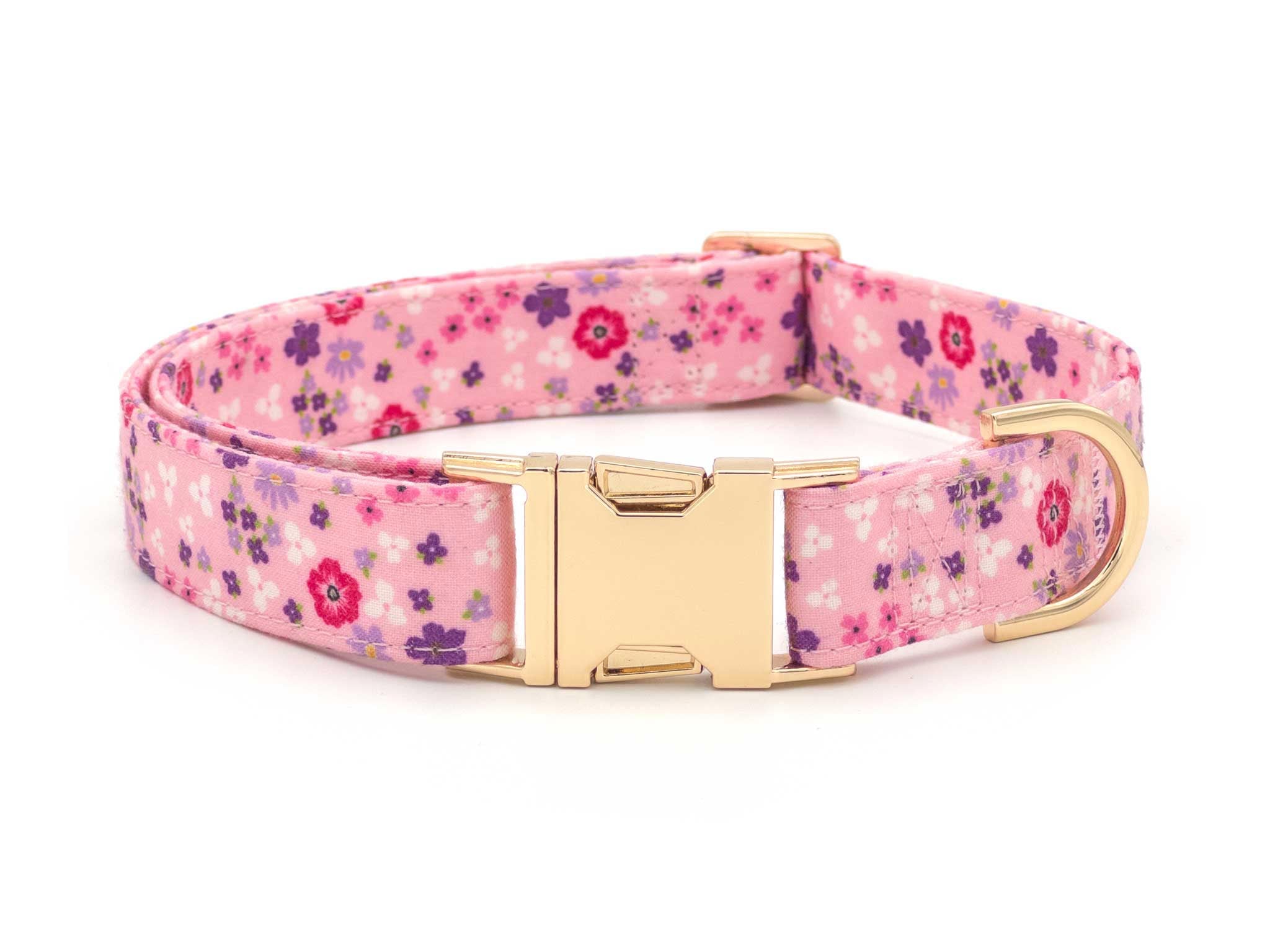 Soft Pink Petal Floral Dog Collar