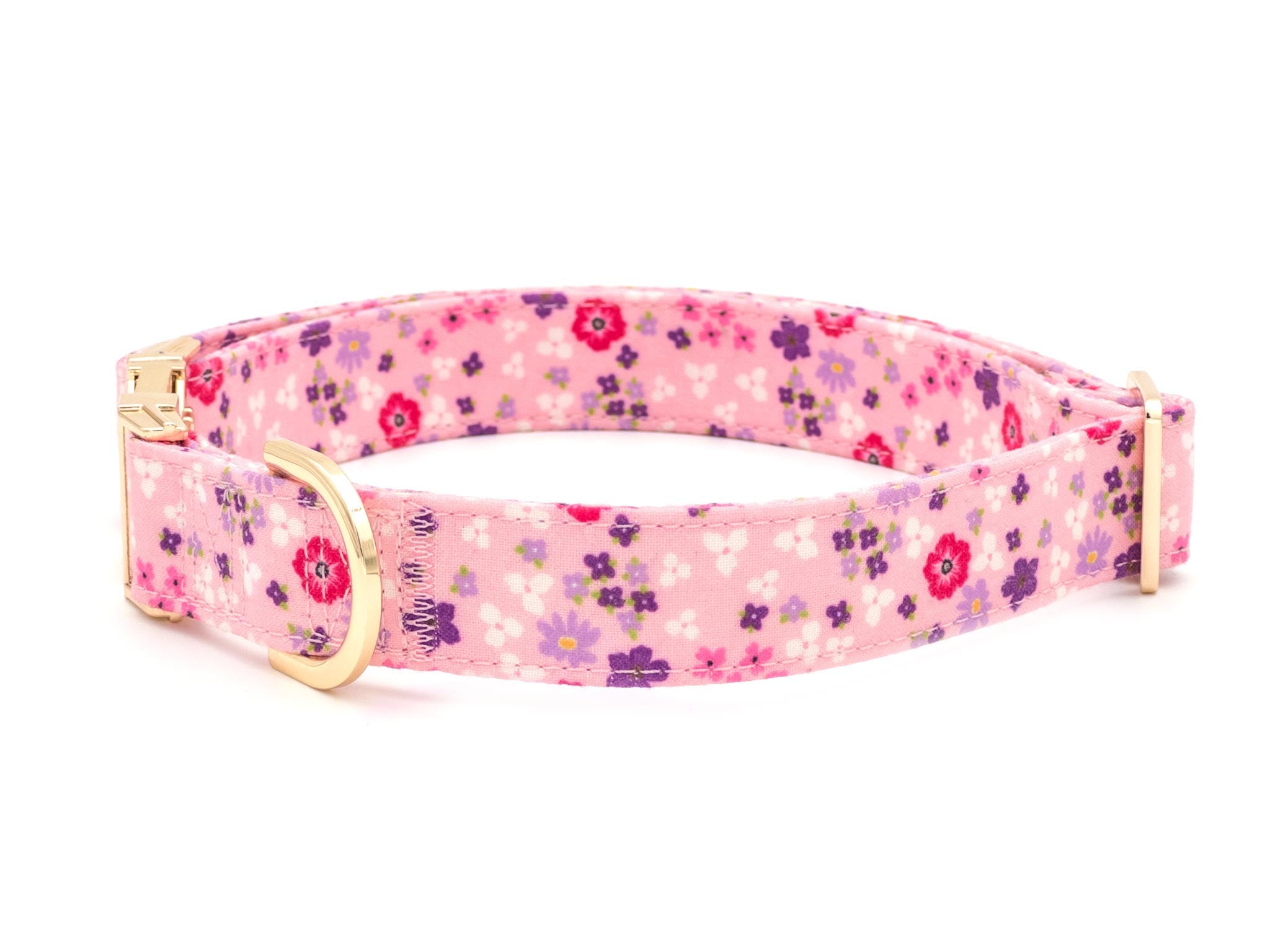 Soft Pink Petal Floral Dog Collar